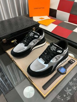 LV Run Away Sneaker in Black and Grey