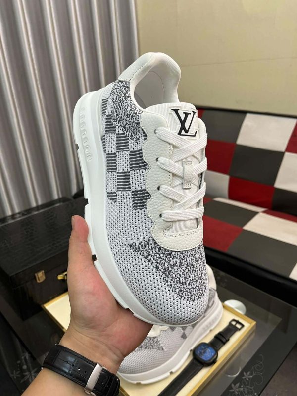 LV Grey Classic Trainers with Damier Check