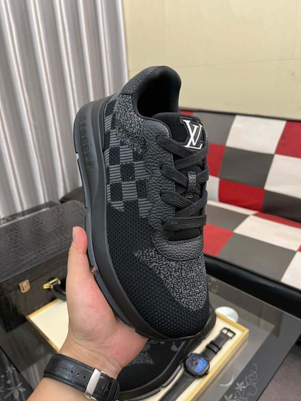 LV Black Classic Trainers with Damier Check