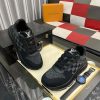 LV Black Classic Trainers with Damier Check