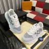 LV Grey Classic Trainers with Damier Check