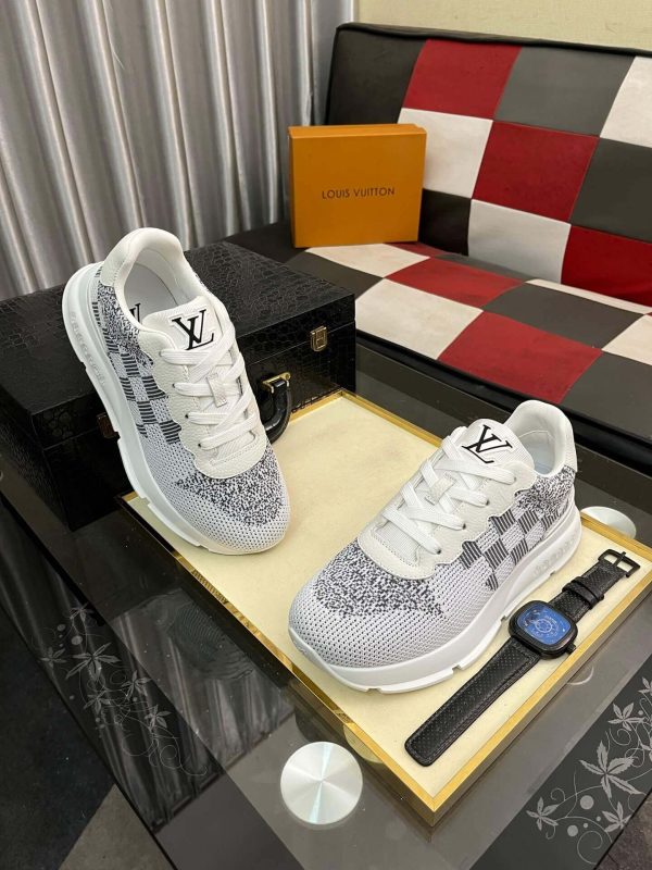 LV Grey Classic Trainers with Damier Check