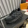 LV Black Classic Trainers with Damier Check