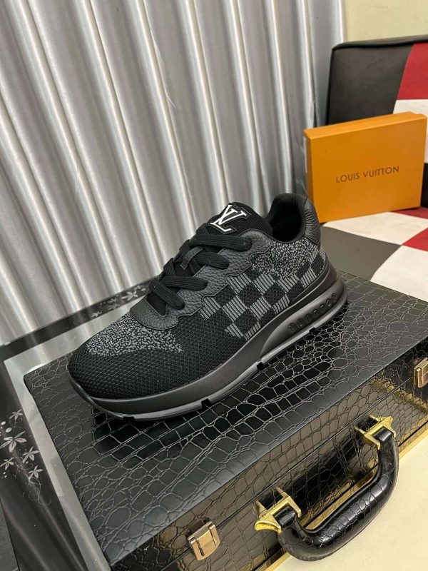 LV Black Classic Trainers with Damier Check