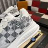 LV Grey Classic Trainers with Damier Check