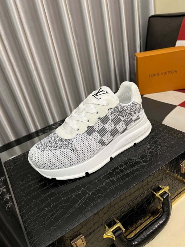 LV Grey Classic Trainers with Damier Check