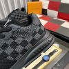 LV Black Classic Trainers with Damier Check