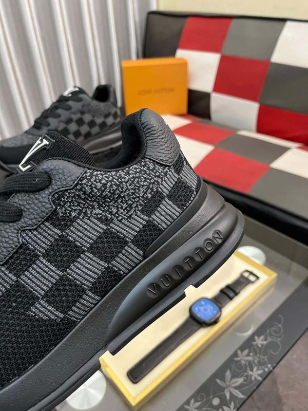LV Black Classic Trainers with Damier Check