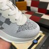 LV Grey Classic Trainers with Damier Check
