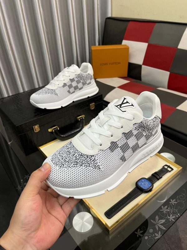 LV Grey Classic Trainers with Damier Check