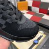LV Black Classic Trainers with Damier Check