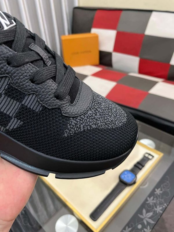 LV Black Classic Trainers with Damier Check