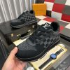 LV Black Classic Trainers with Damier Check