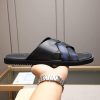 Berluti Sifnos Scritto Leather Sandals in Blue and Black