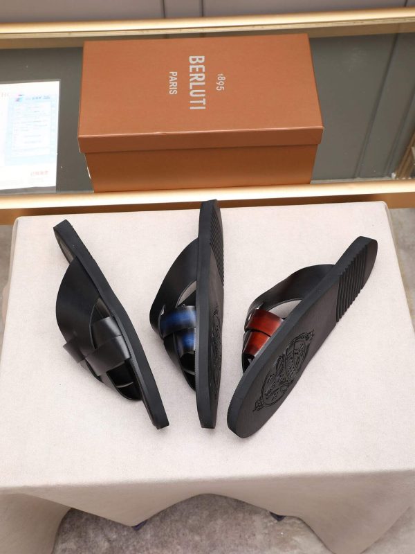 LeatherSandal_5_84a11aae-3bcf-4fed-bb05-9ac92383943e Berluti Sifnos Leather Sandals in Black