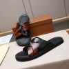 Berluti Sifnos Scritto Leather Sandals in Brown