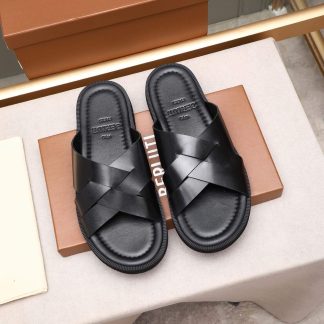 Berluti Sifnos Leather Sandals in Black