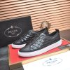 Prada Black Leather and Re-Nylon Sneakers