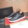 Prada Black Alligator Leather and Re-Nylon Sneakers