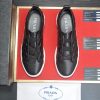 Prada Black Leather and Re-Nylon Sneakers