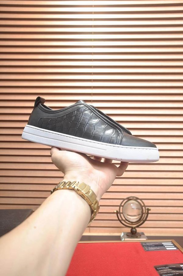 Prada Black Alligator Leather and Re-Nylon Sneakers
