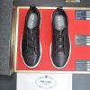 Prada Black Alligator Leather and Re-Nylon Sneakers