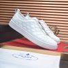 Prada White Leather and Re-Nylon Sneakers