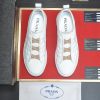 Prada White Leather and Re-Nylon Sneakers