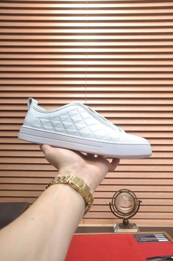 Prada White Leather and Re-Nylon Sneakers