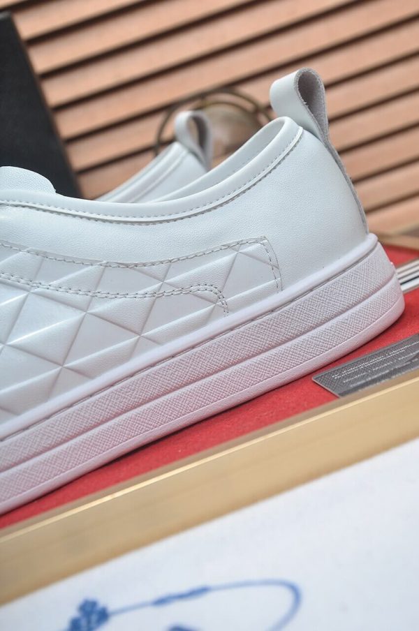 Prada White Leather and Re-Nylon Sneakers