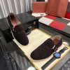 LoroPianaMen_1_ce64fbeb-1f46-4480-904b-1de93ab22ee2 Loro Piana Brown Suede Loafer with Backle Strap