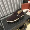 LoroPianaMen_3_7a2d276f-efaf-4bb7-ab6e-afb9905aeda6 Loro Piana Brown Suede Loafer with Backle Strap