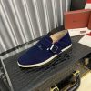 LoroPianaMen_4_e354caf1-6893-47bd-b1ac-fc4331d73c2c Loro Piana Navy Blue Suede Loafer with Backle Strap