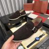 LoroPianaMen_7_24fe6412-3537-4582-b6b8-b97c600873a7 Loro Piana Brown Suede Loafer with Backle Strap