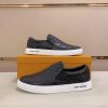 Louis Vuitton Black Monogram Leather Slip-On Sneaker