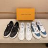 Louis Vuitton Black Denim and Black Monogram Canvas Sneakers