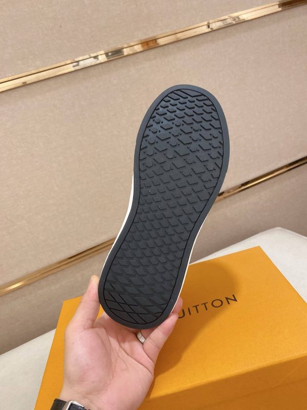Louis Vuitton Black Denim and Black Monogram Canvas Sneakers