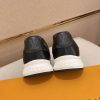 Louis Vuitton Black Denim and Black Monogram Canvas Sneakers