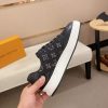 Louis Vuitton Black Denim and Black Monogram Canvas Sneakers