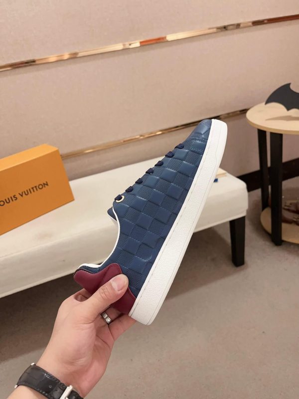 LouisVuittonDamierEbeneSneakers_1 LOUIS VUITTON Frontrow Sneaker in Blue Damier Infini