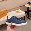 LouisVuittonDamierEbeneSneakers_2_1 LOUIS VUITTON Frontrow Sneaker in Blue Damier Infini