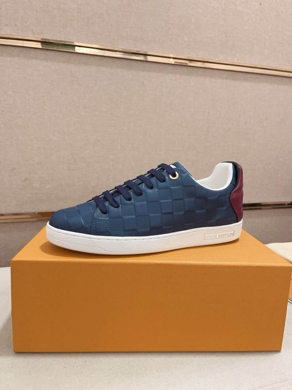 LouisVuittonDamierEbeneSneakers_4 LOUIS VUITTON Frontrow Sneaker in Blue Damier Infini