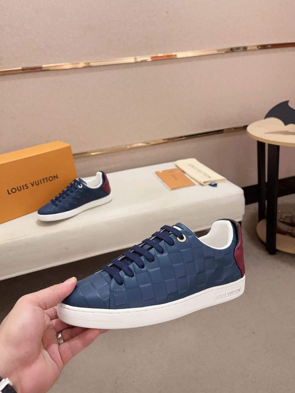 LouisVuittonDamierEbeneSneakers_7 LOUIS VUITTON Frontrow Sneaker in Blue Damier Infini