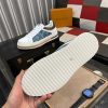 Louis Vuitton LV Trainer Sneaker in Blue Denim Monogram and White Leather