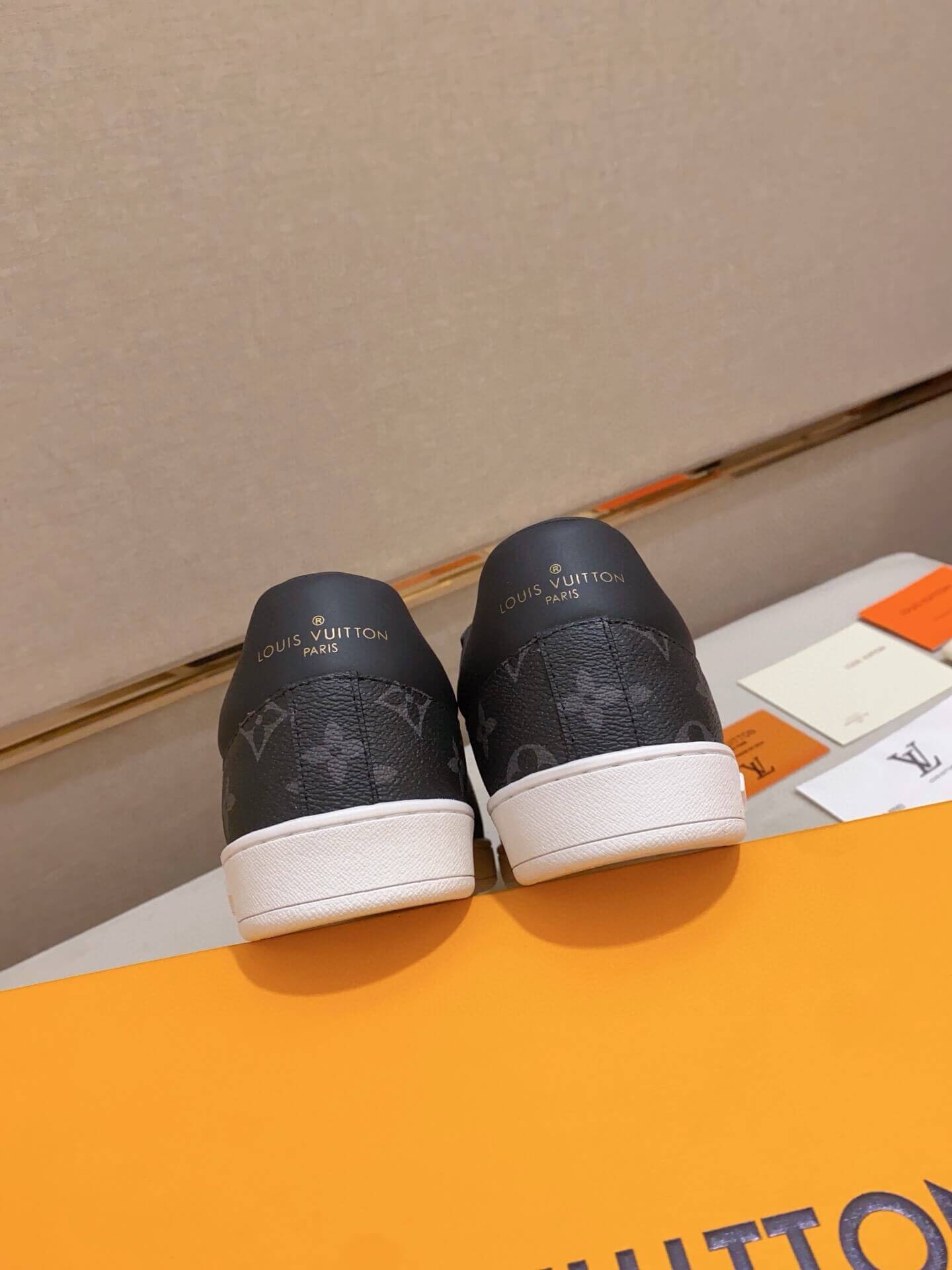 LOUIS VUITTON Luxembourg Sneaker in Black Monogram Eclipse Canvas 3 LOUIS VUITTON Luxembourg Sneaker in Black Monogram Eclipse Canvas - Image 3