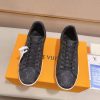 LOUIS VUITTON Luxembourg Sneaker in Black Monogram Eclipse Canvas