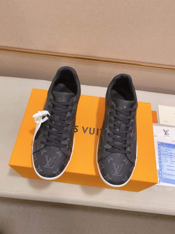 LOUIS VUITTON Luxembourg Sneaker in Black Monogram Eclipse Canvas