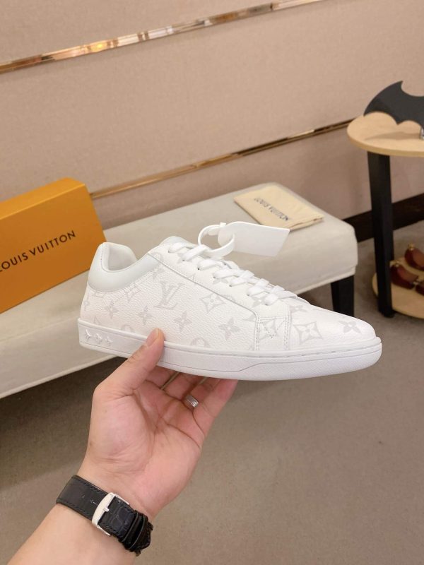 LOUIS VUITTON Luxembourg Sneaker in White Monogram Canvas