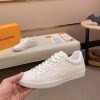 LOUIS VUITTON Luxembourg Sneaker in White Monogram Embossed Leather