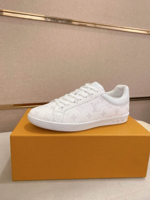 LOUIS VUITTON Luxembourg Sneaker in White Monogram Canvas